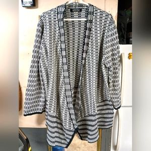 Kasper Black & White Cardigan, Women's